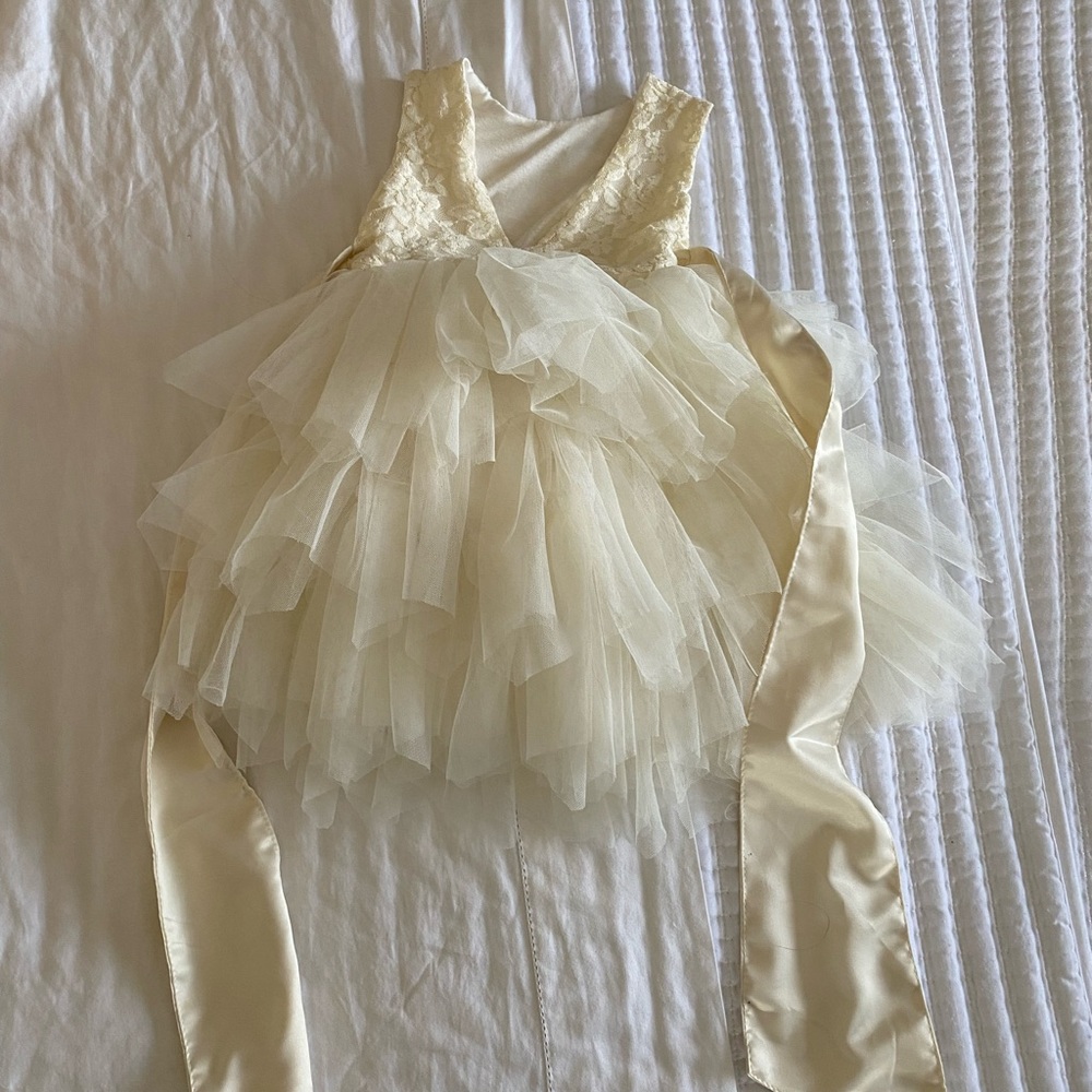 Flower girl dress. In great shape ordered it off Etsy